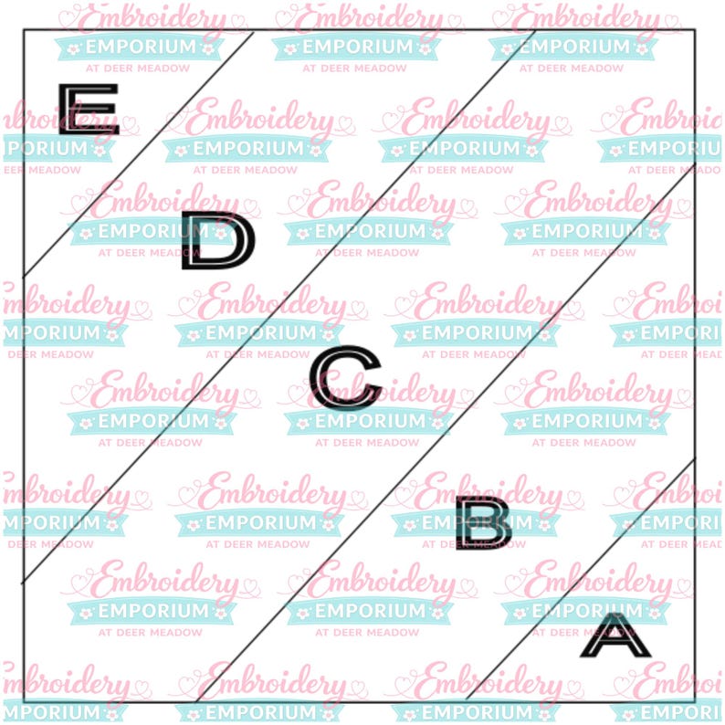 5 Diagonal Line Quilt Block | Square ITH in the Hoop Embroidery ...