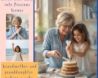 Custom Memorial Portrait, AI Photo Art, Add Deceased Loved One to Photo, Remembrance Gift, Digital Download or Canvas Print