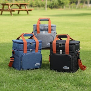 Isolerad kylväska för lunch, Matväska för arbete, Matbärare för resor, Läckagesäker design, Hopfällbar förvaring, Picknickväska för camping, Matpåse