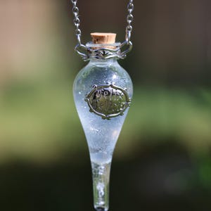 White Silver Felix Felicis "Liquid Luck" Potion Necklace