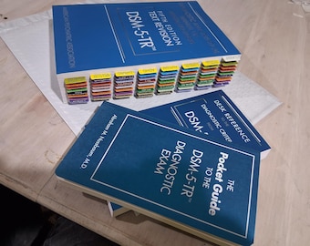 DSM-5-TR Paquete de libros de bolsillo: Referencia de escritorio, Guía de bolsillo, Pestañas instaladas