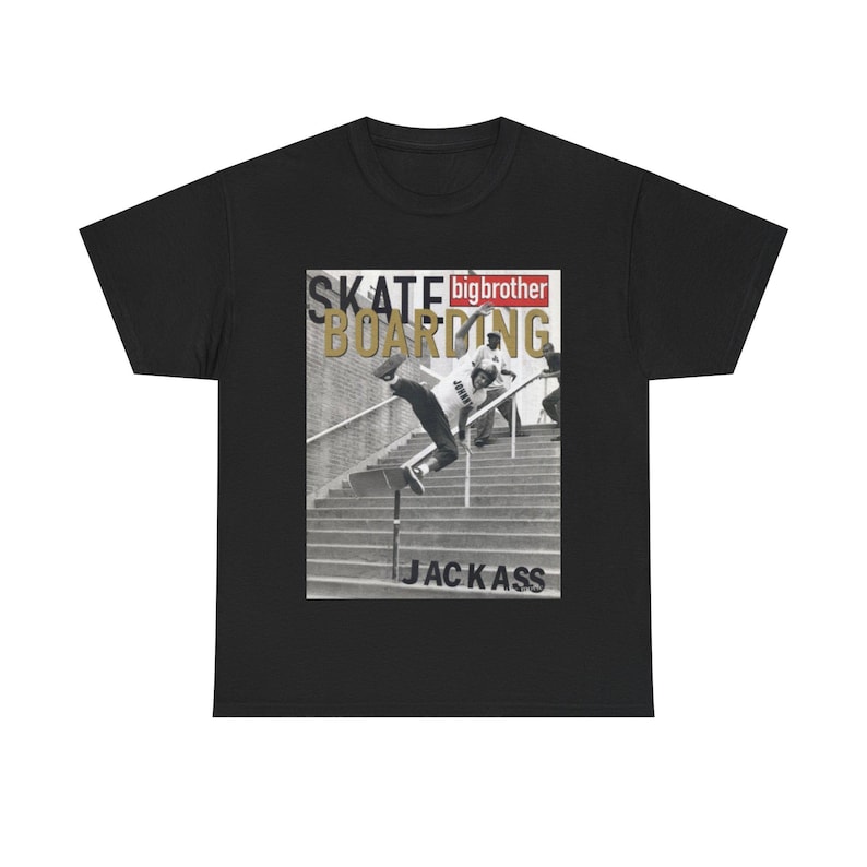 Jackass Johnny Knoxville Big Brother Skateboard Magazine Unisex Cotton Graphic T-Shirt, Streetwear Style image 2