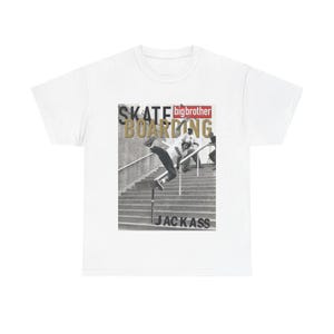 Jackass Johnny Knoxville Big Brother Skateboard Magazine Unisex Cotton Graphic T-Shirt, Streetwear Style image 1