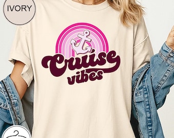 Camiseta Retro Cruise, Camiseta Comfort Colors Cruise Vibes, Camiseta Friends Summer Vacation, Camiseta Familiar, Camiseta de Vacaciones