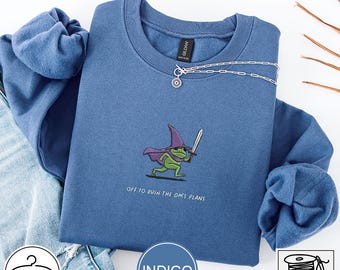 Sudadera "Off To Ruin The DMs Plans", camiseta bordada, camiseta divertida para jugadores de D&D, camiseta humorística de mago rana, camiseta para jugadores de juegos de rol de mesa caóticos