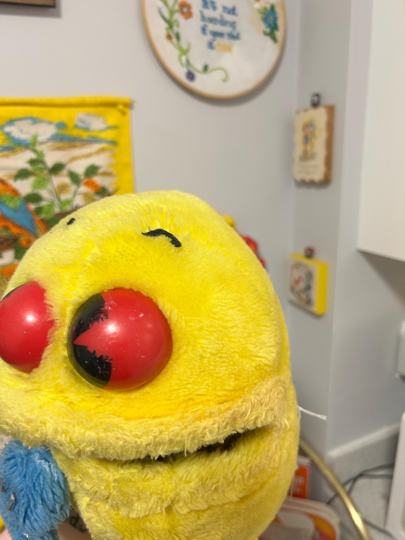Vintage 1980s Pac-man Hand Puppet Plush - Etsy