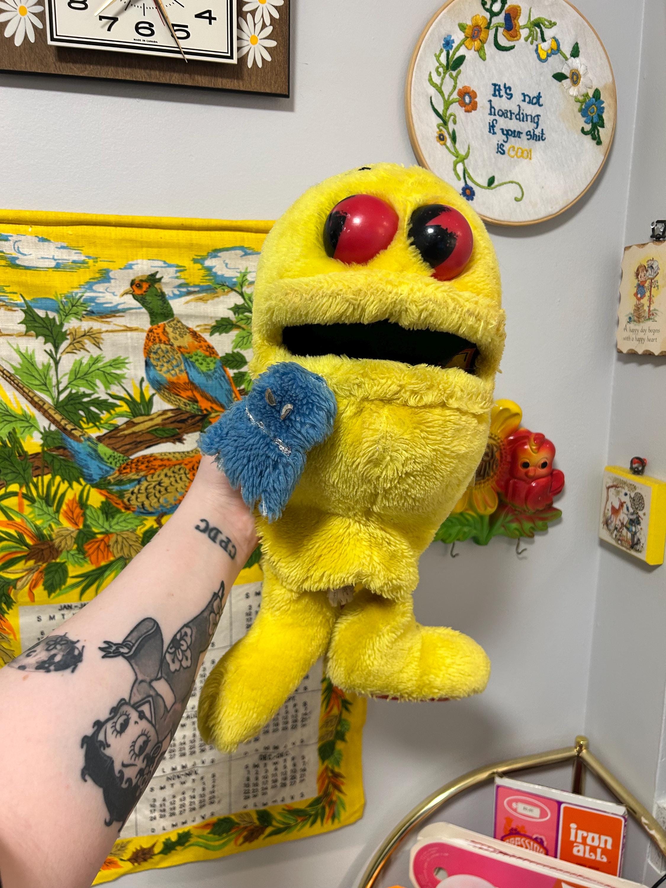 Vintage 1980s Pac-man Hand Puppet Plush - Etsy