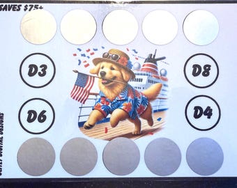 Vacation Animals A5 Roll & Save/Scrath-off Saver