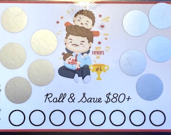 Father's Day Roll & Save/Scratcher A5 saver