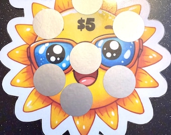 Kawaii Sun Die cut Scratcher