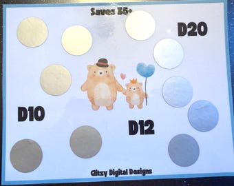 A5 Laminated Savings Challenge Set: Roll & Save, Scratch-Off Tracker
