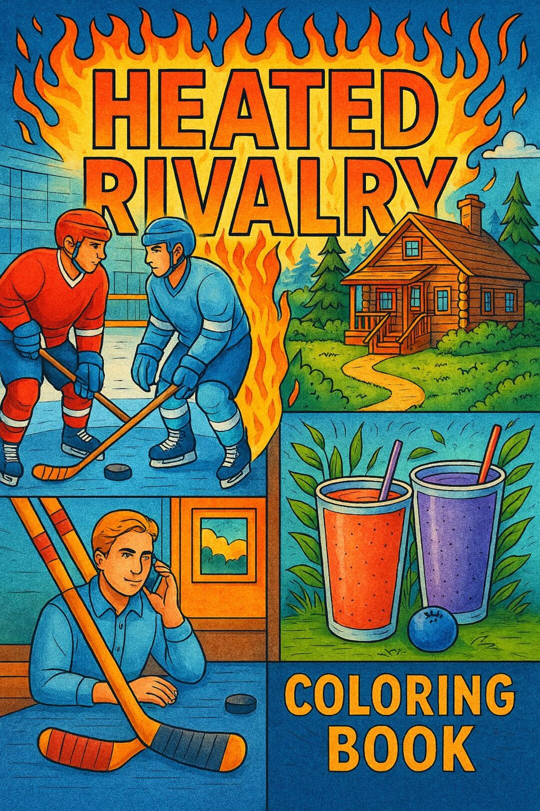 Heated Riva Heated Rivalry Coloring Book - 5 Hand-drawn Pages - Etsy