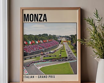 モンツァF1ポスター｜イタリアグランプリトラックアート｜モータースポーツレースプリント