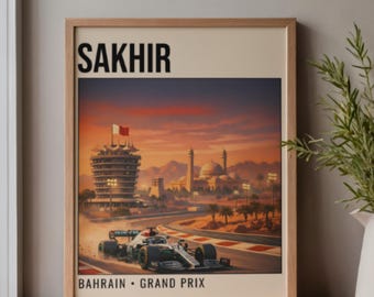 バーレーンF1ポスター｜サキールグランプリトラックアート｜モータースポーツレースプリント