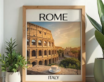 ローマのポスター｜イタリアの壁掛けアート｜コロッセオのプリント｜旅行をテーマにした壁掛けアート｜ホームデコレーション