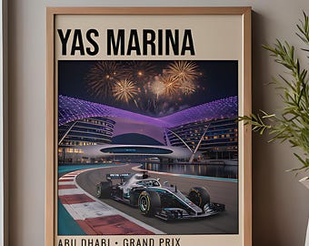 ヤス・マリーナF1ポスター｜アブダビグランプリトラックアート｜モータースポーツレースプリント