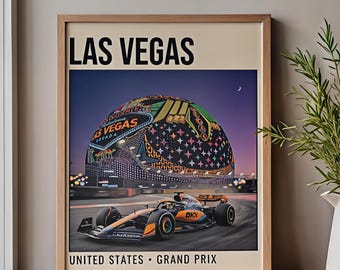 ラスベガスF1ポスター｜アメリカグランプリトラックアート｜モータースポーツレースプリント