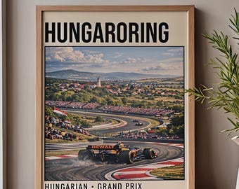 ハンガロリンク F1 ポスター |ハンガリー グランプリ トラック アート |モータースポーツ レーシング プリント