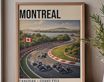 モントリオールF1ポスター｜カナダグランプリトラックアート｜モータースポーツレースプリント