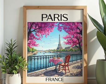 パリのポスター｜フランスの壁掛けアート｜フランスのプリント｜旅行をテーマにした壁掛けアート｜ホームデコレーション