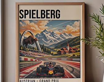 オーストリアF1ポスター｜シュピールベルクグランプリトラックアート｜モータースポーツレースプリント