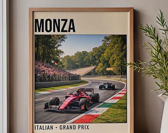 モンツァF1ポスター｜イタリアグランプリトラックアート｜モータースポーツレースプリント