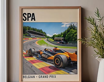 スパF1ポスター｜ベルギーグランプリトラックアート｜モータースポーツレースプリント