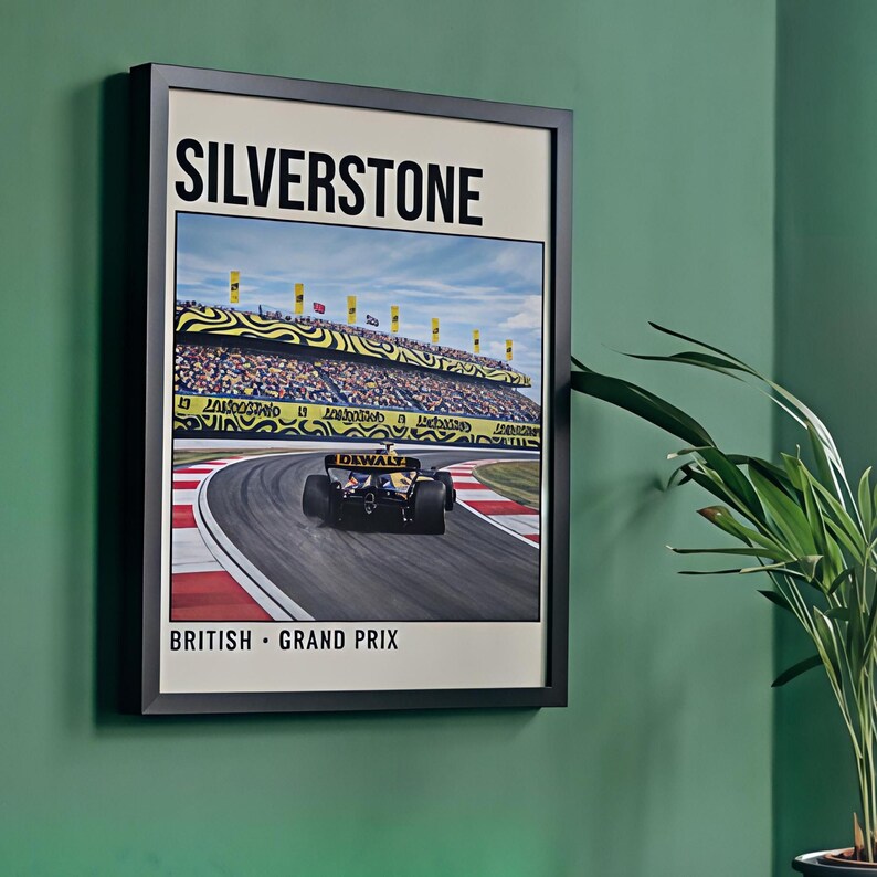 Silverstone Print Silverstone F1 Poster | British Grand Prix Track Art | Motorsport ...