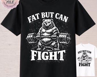 Grasso ma capace di combattere PNG: Motivazione per l'allenamento cardio Fitness Umorismo png Allenamento in palestra Bodybuilding Design (Download digitale)