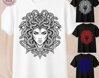 Dark Goddess Medusa PNG: Greek Mythology Snake Head Witchy Woman Mythology Lover png Gorgon Aesthetic (Digital Download)