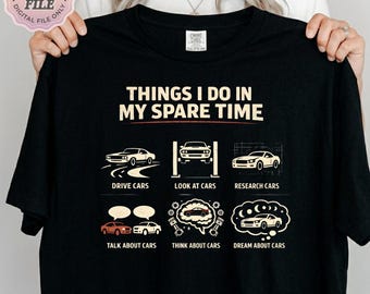 Cosas que hago en mi tiempo libre PNG: Humor para amantes de los coches Diseño Cumpleaños PNG Chiste divertido de mecánico Vida de carreras (Descarga digital)