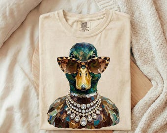 Glam Mallard Duck PNG | Duck Clipart | Boujee Duck Art | Luxury Waterfowl Design | Fashion Duck PNG | Duck Sublimation | Impasto Animal Art