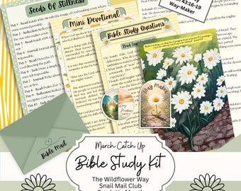 März Bibelstudienkit: Way-Maker Catch Up Month Der Wildblumenweg Christliche Bibeleinsätze Bibel Journaling Zubehör Junk Journal Kit