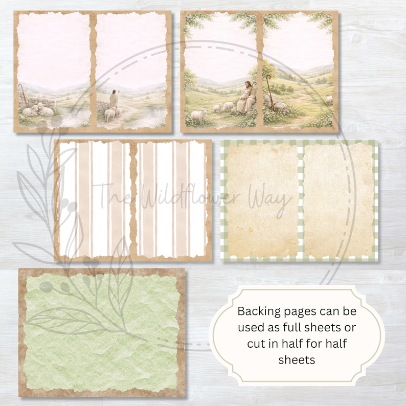 junk journaling pages christian junk journal supples the good shepherd do not fear