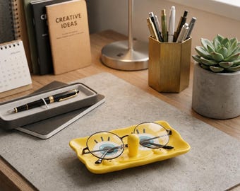 Cartoon Schwamm Brillenhalter Ständer - Lustige Brille Organizer Tablett, Schreibtisch Dekor