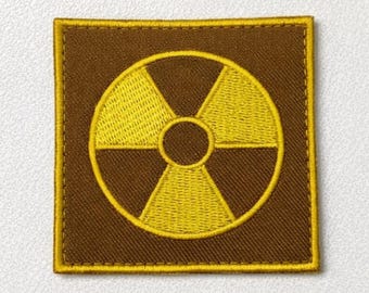 STALKER Loner Patch Radiation Symbol Embroidered Cosplay Badge Iron On Sew On Game Faction Applique Warning Sign Tactical Gear
