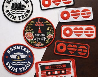 BTS 2026 World Tour Embroidered Patch, Kpop Concert Fan Merch Badge (Iron/Sew On)