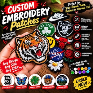 Parches bordados personalizados / Parches termoadhesivos o cosidos personalizados / Parches bordados al por mayor