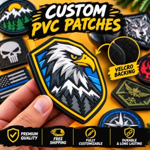 Custom PVC Patches | Personalized Logo 3D Rubber Patches | Bulk tactical Patch