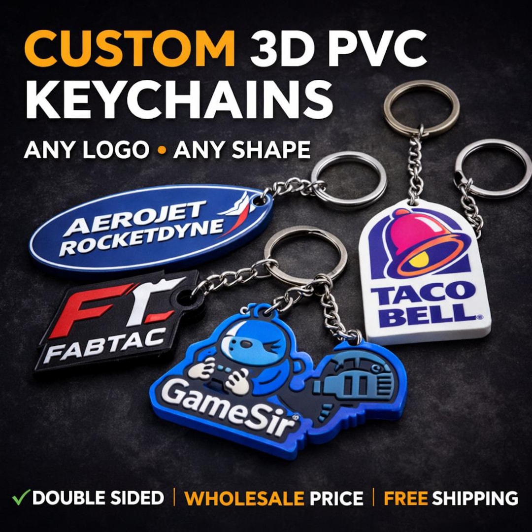 Custom PVC 3D Keychains | Personalized Rubber Key Tag | Double Sided ...