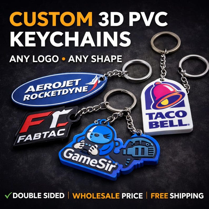 Custom PVC 3D Keychains | Personalized Rubber Key Tag | Double Sided ...