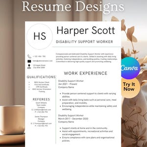 Modern Resume Template Canva, HR-Approved CV Design (Digital Download) Pre Written Resume