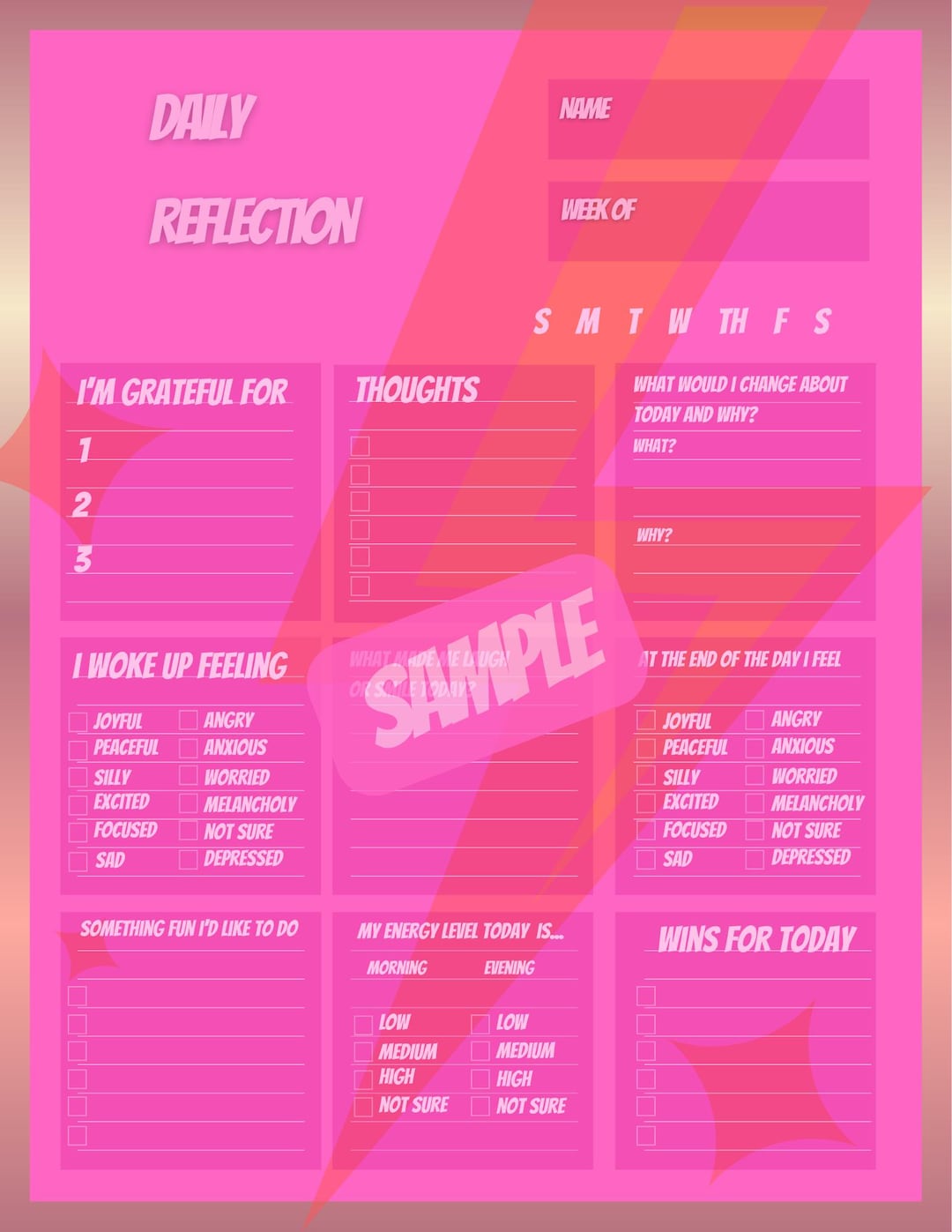 SUPERCHARGED Digital Daily Reflection Journal PDF and Printable - Etsy