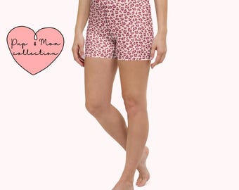 Pup and Mom Matching Yoga Shorts | Leopard Print Activewear Set