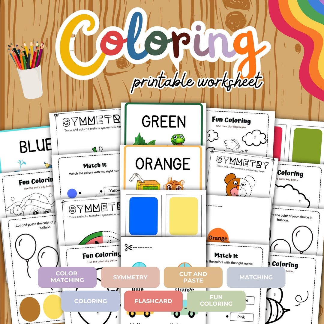 Printable Kids Coloring Worksheet | Fun Learning Creative Activity ...