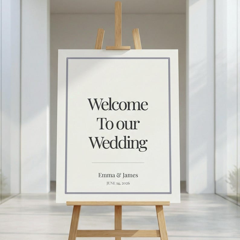 Editable Wedding Welcome Sign Template | 18x24 Canva Printable (instant ...