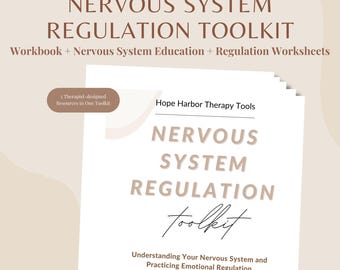 Nervy System Regulation Toolkit | Emotionsregulierung Arbeitsbuch für Erwachsene | Bewältigungsfähigkeiten und Stress Unterstützung | Therapie PDF Download