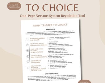 Vom Abzug zur Auswahl | Arbeitsblatt zur emotionalen Auslösung für Erwachsene | Selbstbewusstsein Printable PDF | Therapie-Tool