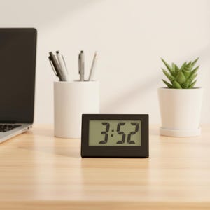 Mini Digital Clock • Portable Alarm Clock for Bedside Desk Car Student Use