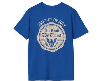 Maglietta per il 250° anniversario del 4 luglio "In God We Trust" / Maglietta per l'anniversario 1776-2026
